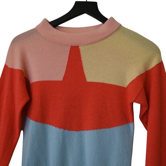 Chanel Cashmere Sweater Size 38 US 6 Pink Yellow Orange Blue 2008 Pullover - Picture 2 of 8